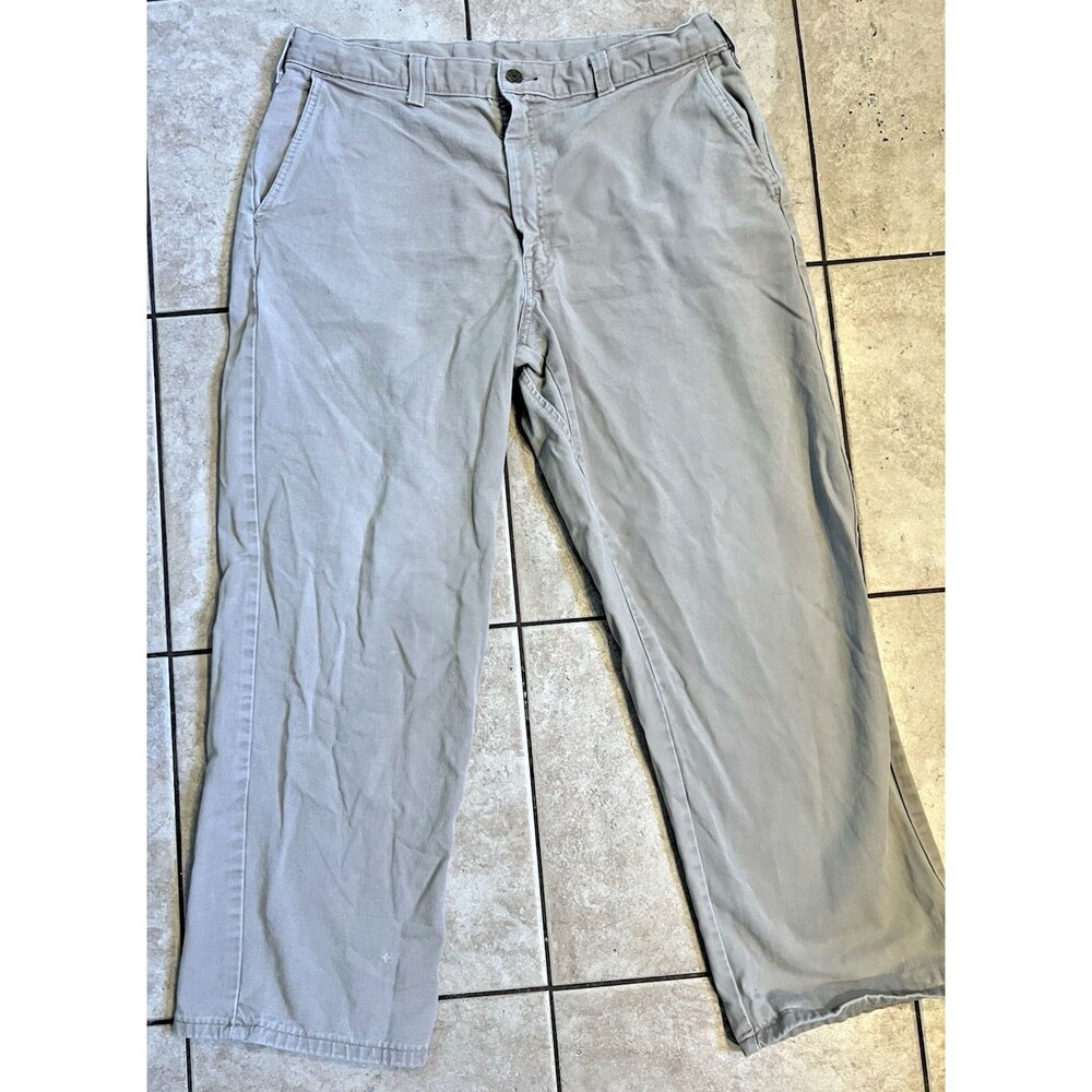 Workrite FR Pants Mens 36x30 Beige Khaki Chino Straight Leg Work ARC Rating 12.4